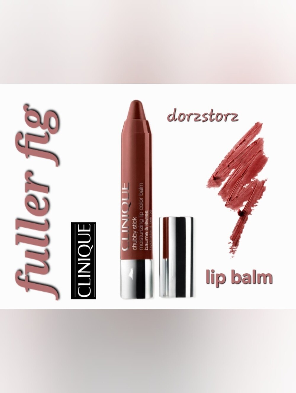 CLINIQUE Chubby Stick Moisturizing Lip Colour Balm • FULLER FIG • .10 oz • NIB